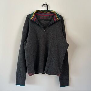 Robert Graham Gray Men’s Cotton Quarter Zip Pullover Size L